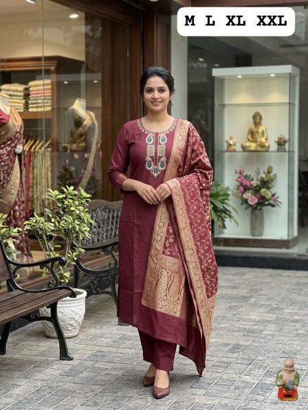Krunique 3pcs silk kurtis wholesale rate surat manufacturer